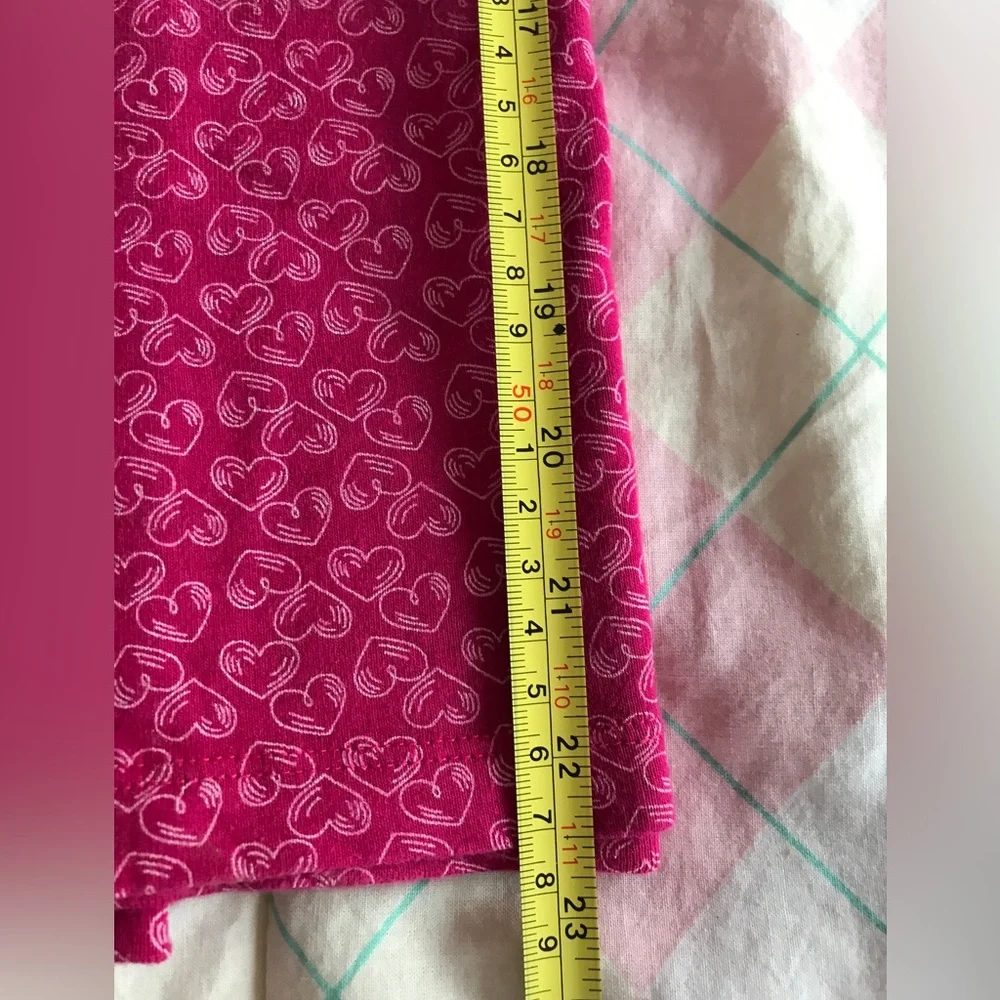 Pink w/hearts XL/XS adult cap sleeves top